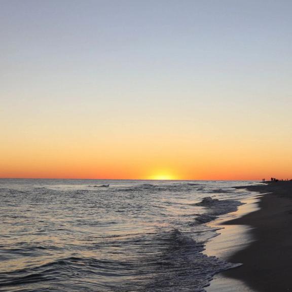 阿拉巴马州海滩上的日落